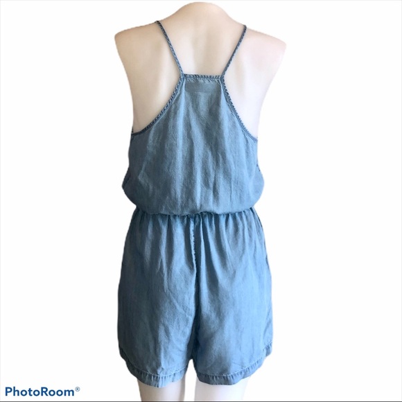 TopShop Moto Chambray Romper Size 4 - Picture 3 of 7